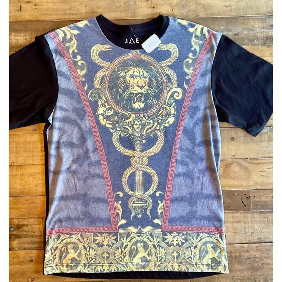 Jem Collective Mens Gold Lion Scepter Shirt, Large - New! - Picture 4 of 4